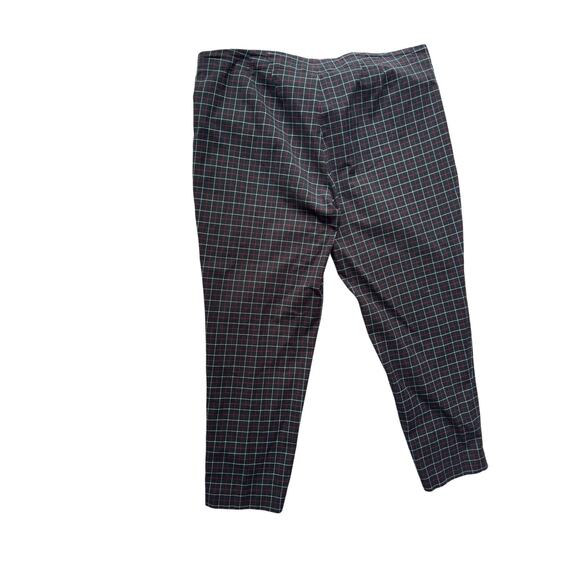 J.Jill Black Red Plaid Trousers Eclectic Grandpa Quiet Luxury Size 18 - Picture 6 of 11